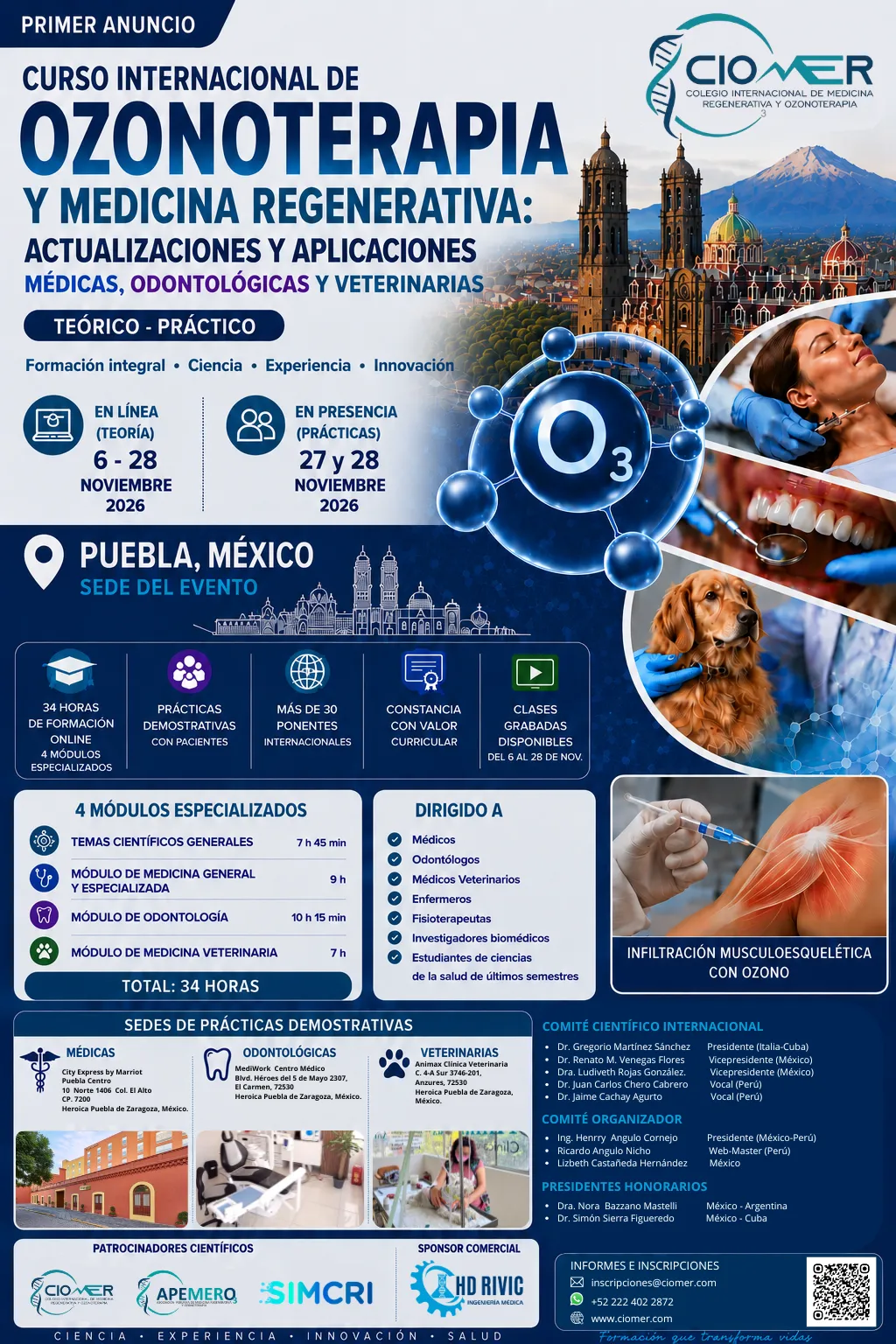 Ozonoterapia y Medicina Regenerativa · Puebla 2026