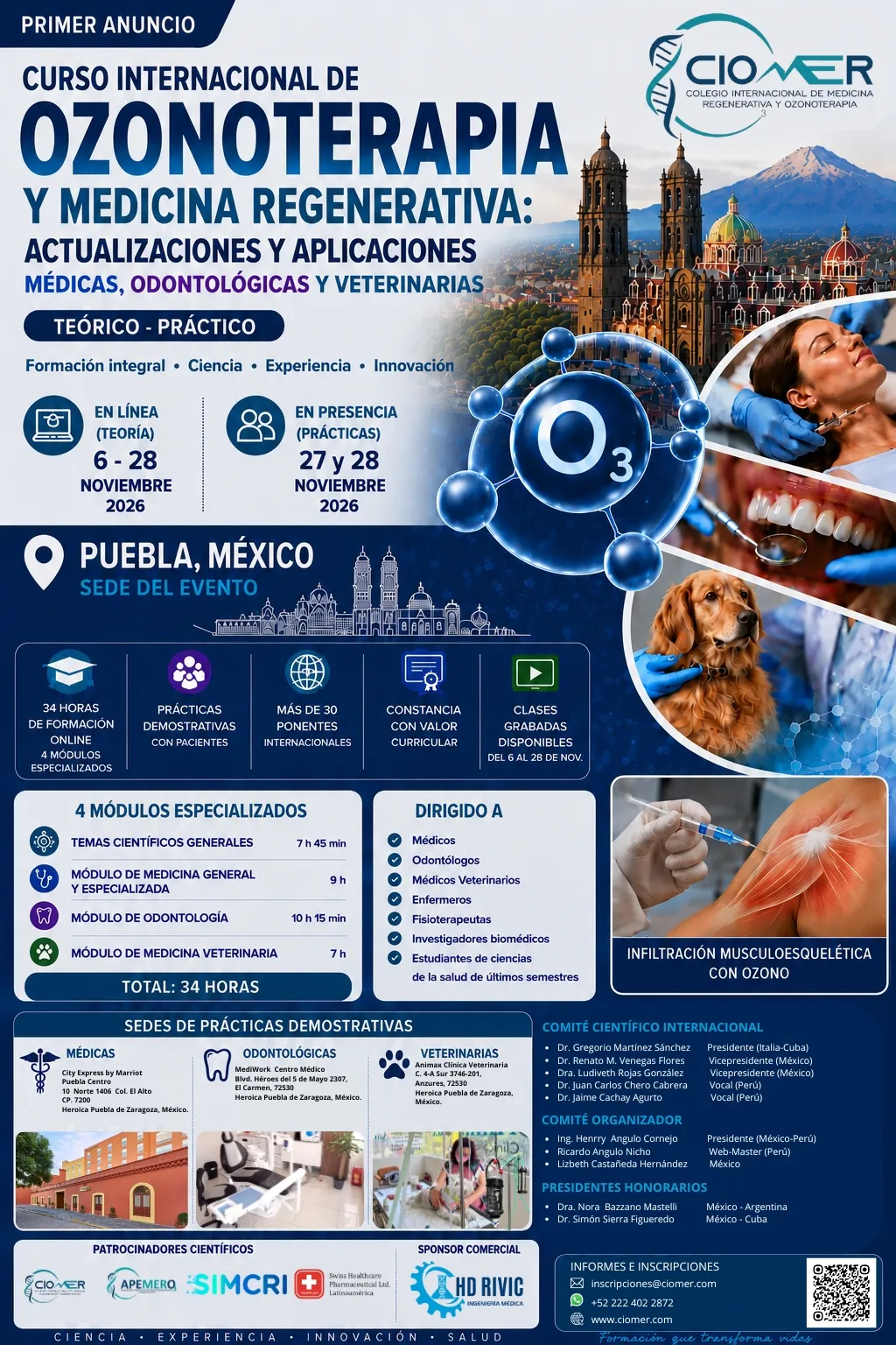 Ozonoterapia y Medicina Regenerativa · Puebla 2026
