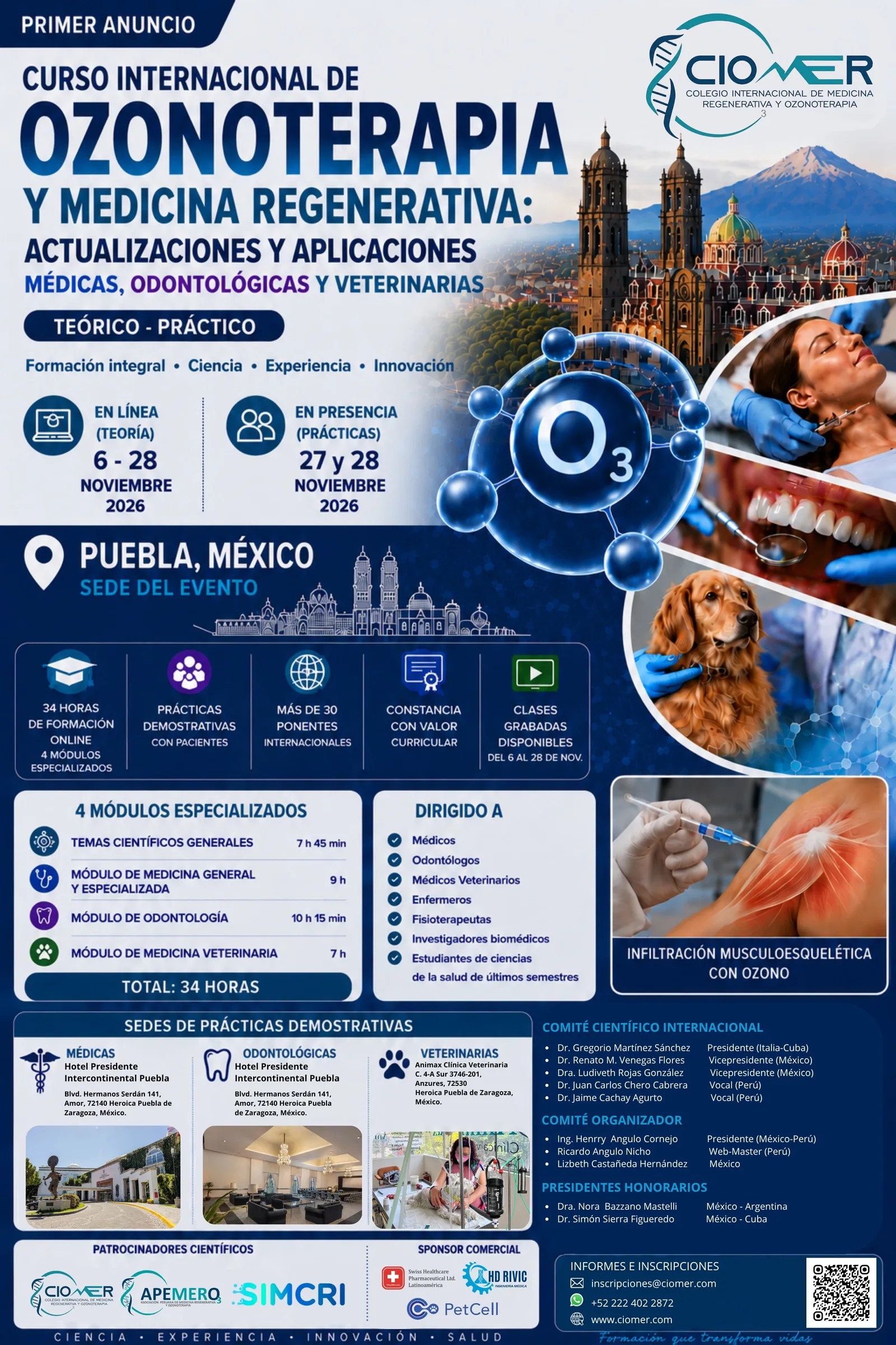Ozonoterapia y Medicina Regenerativa · Puebla 2026